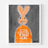 Some Bunny Loves You Taupe art print by Kerri Rosenthal - Unique artwork for living room wall decor