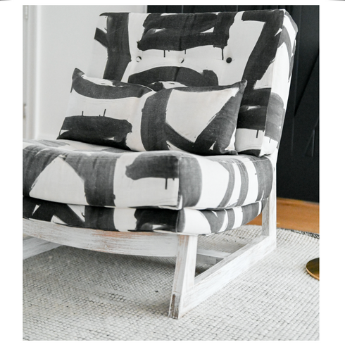 Stylish Madame black carbon cute rectangular lumbar decorative throw pillows by Kerri Rosenthal