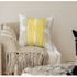 Sunshine yellow gemstone square cute decorative throw pillow on chair - Kerri Rosenthal