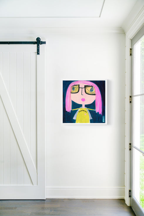 Supa Girl colorful art print by Kerri Rosenthal - Unique artwork for living room wall decor