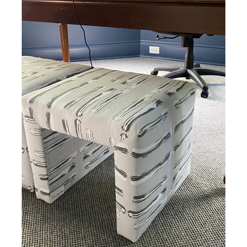 The Line Dove Natural cotton and oyster linen fabric - Kerri Rosenthal