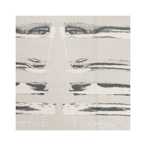 The Line Dove Natural cotton and oyster linen fabric - Kerri Rosenthal