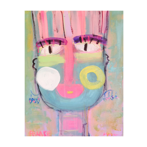 Tiki Franke colorful art print by Kerri Rosenthal - Unique artwork for living room wall decor