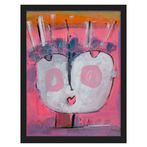 Tiki Whit colorful art print by Kerri Rosenthal - Unique artwork for living room wall decor