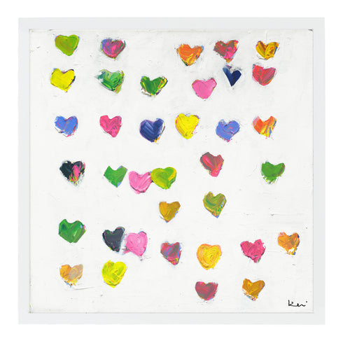 Tiny Drops of Love colorful art print by Kerri Rosenthal - Unique artwork for living room wall decor