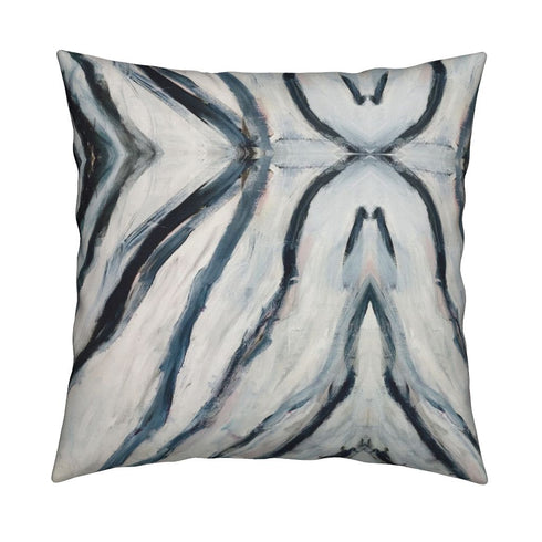 Teal Seashells square decorative throw pillows by Kerri Rosenthal