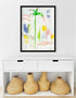 The Isle of Tulips 2 colorful art print by Kerri Rosenthal - Unique artwork for living room wall decor