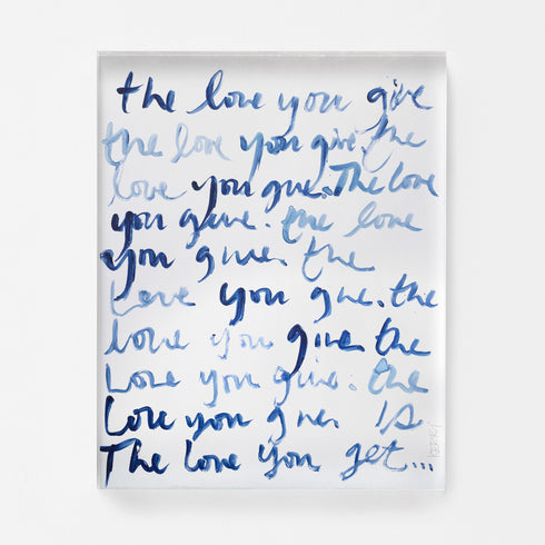 The Love You Give word art print by Kerri Rosenthal - Unique artwork for living room wall decor