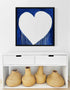 The Marvelous Madness Of Love blue white art print by Kerri Rosenthal - Unique artwork for living room wall decor