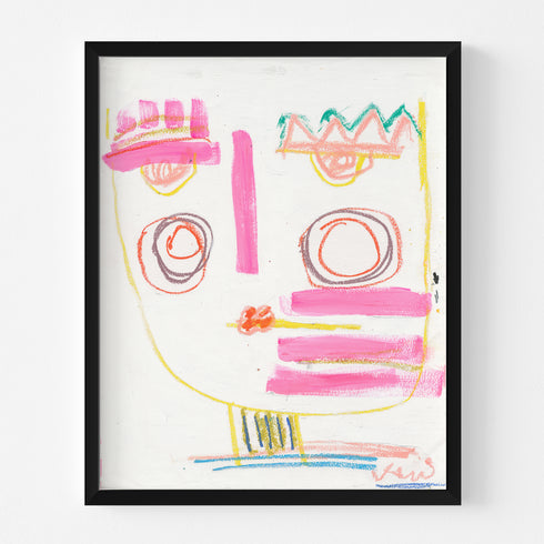 Victor colorful art print by Kerri Rosenthal - Unique artwork for living room wall decor