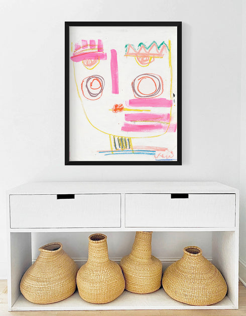 Victor colorful art print by Kerri Rosenthal - Unique artwork for living room wall decor
