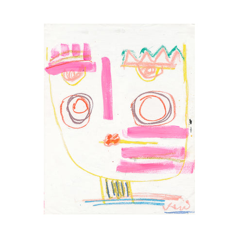 Victor colorful art print by Kerri Rosenthal - Unique artwork for living room wall decor