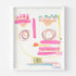 Victor colorful art print by Kerri Rosenthal - Unique artwork for living room wall decor