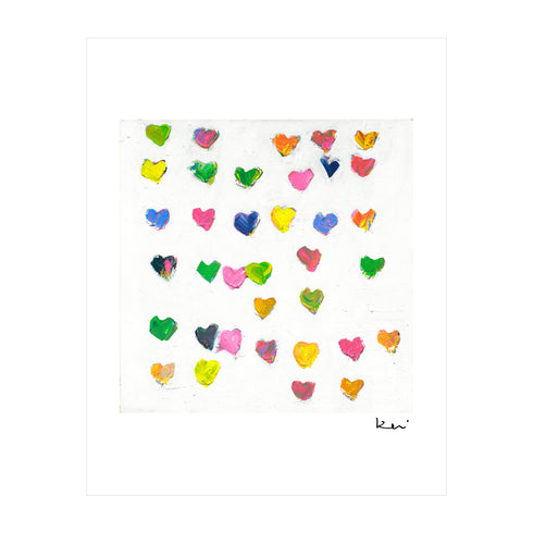 Tiny Drops of Love Mini Art Print - Modern decor wall art sets by Kerri Rosenthal