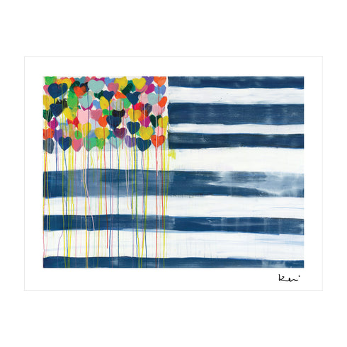 United States of Love Mini Art Print - Modern decor wall art sets by Kerri Rosenthal