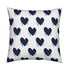 Sweethearts Indigo blue white cotton and oyster linen fabric - Kerri Rosenthal