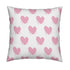White ground with pink Sweethearts bubblegum cute decorative throw pillows by Kerri Rosenthal