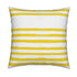 White ground with yellow Stripe on Stripe sunshine throw pillows by Kerri Rosenthal