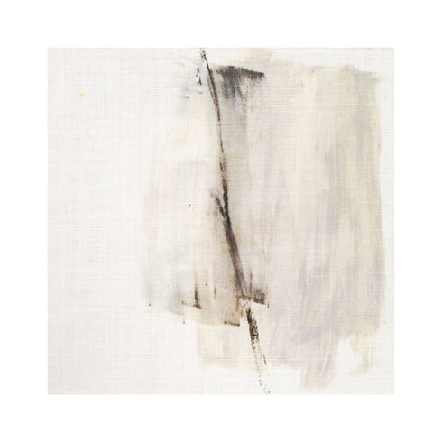 Wanderlust grey cream cotton and oyster linen fabric - Kerri Rosenthal