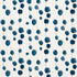 B Is For Blueberry indigo blue dot on white oyster linen fabric - Kerri Rosenthal