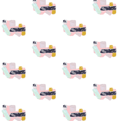 Pink ground eco-friendly crush wallpaper Room by Kerri Rosenthal - designer wall paper