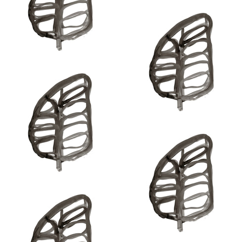 Simple High quality White ground with black carbon mayflower wallpaper by Kerri Rosenthal - designer wall paper