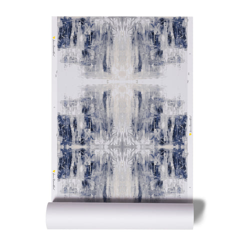 High quality luxury BF's Jeans blue white grey combination eco friendly wallpaper by Kerri Rosenthal - designer wall paper