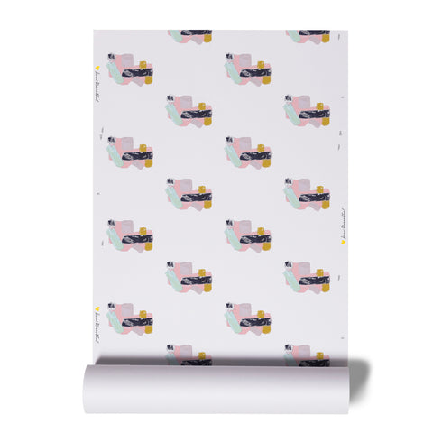 High quality Pink ground eco-friendly crush wallpaper by Kerri Rosenthal - designer wall paper