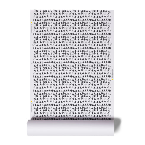 High quality White ground with black moon tree carbon wallpaper by kerri rosenthal - designer wall paper