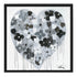 When I'm With You Drippy Heart black white art print by Kerri Rosenthal - Unique artwork for living room wall decor