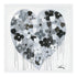 When I'm With You Drippy Heart black white art print by Kerri Rosenthal - Unique artwork for living room wall decor