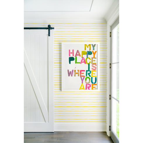 Wherever You Are colorful word art print by Kerri Rosenthal - Unique artwork for living room wall decor