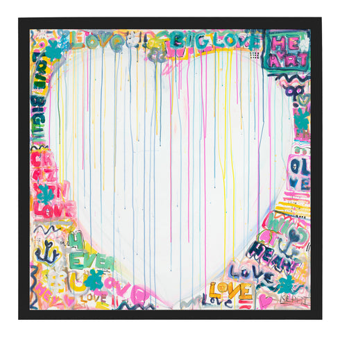 Wild At Heart colorful art print by Kerri Rosenthal - Unique artwork for living room wall decor