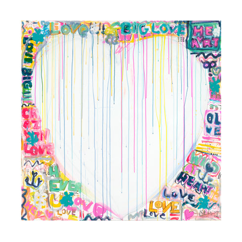 Wild At Heart colorful art print by Kerri Rosenthal - Unique artwork for living room wall decor