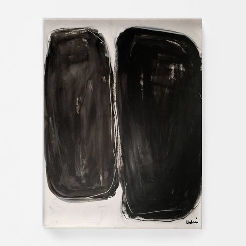 What Did One Coffee Bean Say To The Other black art print by Kerri Rosenthal - Unique artwork for living room wall decor