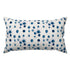 White ground with indigo blue rectangular lumbar decorative throw pillow by Kerri Rosenthal