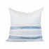 White ground with sky blue Nikki square decorative throw pillows by Kerri Rosenthal