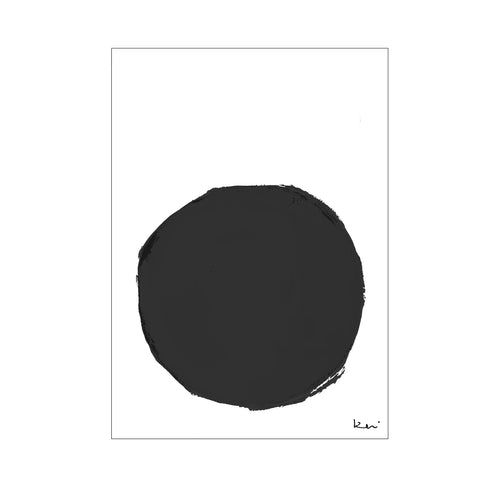 Yang Vertical black white art print by Kerri Rosenthal - Unique artwork for living room wall decor