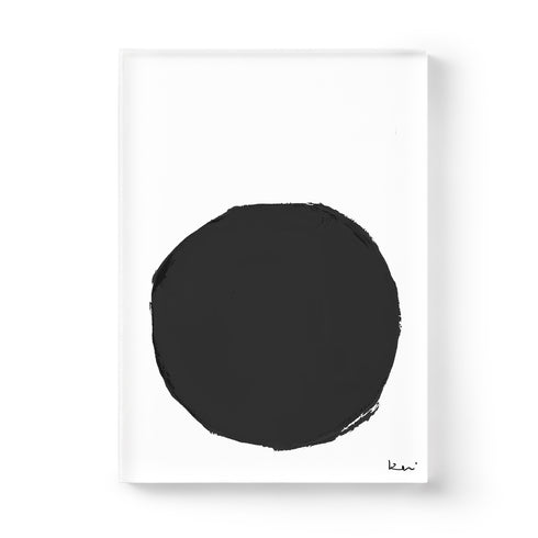 Yang Vertical black white art print by Kerri Rosenthal - Unique artwork for living room wall decor
