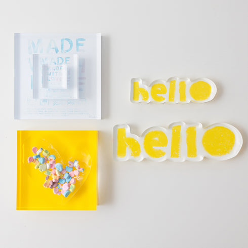 Yellow white hellow Oh Hi Rock of Love by Kerri Rosenthal