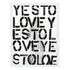 Yes to Love black white word art print by Kerri Rosenthal - Unique artwork for living room wall decor