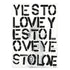 Yes to Love black white word art print by Kerri Rosenthal - Unique artwork for living room wall decor