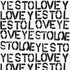 Yes to Lovey Carbon Fabric - High quality cute designer wall paper by Kerri Rosenthal