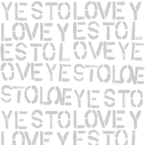 Trendy High quality white ground with grey yes to lovey dove wallpaper by Kerri Rosenthal - designer wall paper