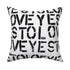 Yes to Lovey Carbon Fabric for pillow - High quality cute designer wall paper by Kerri Rosenthal