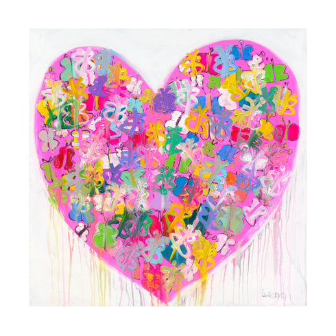 You Give Me Butterflies colorful art print by Kerri Rosenthal - Unique artwork for living room wall decor