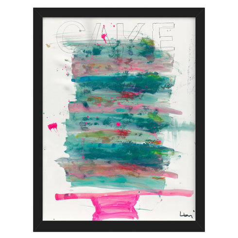 You Take The Cake colorful art print by Kerri Rosenthal - Unique artwork for living room decor