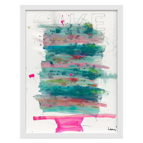 You Take The Cake colorful art print by Kerri Rosenthal - Unique artwork for living room decor