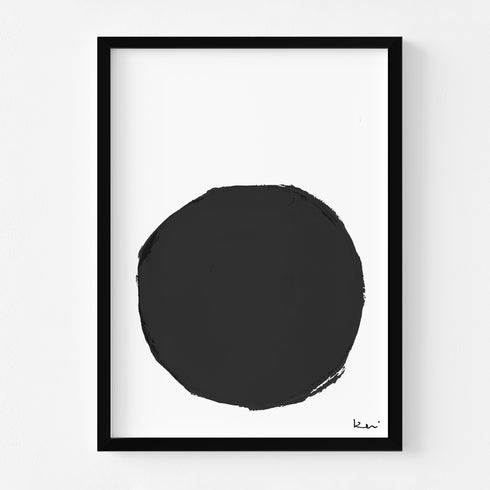 Yang Vertical black white art print by Kerri Rosenthal - Unique artwork for living room wall decor