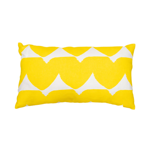 Yellow Love Always sunshine cute rectangular lumbar decorative throw pillows by Kerri Rosenthal